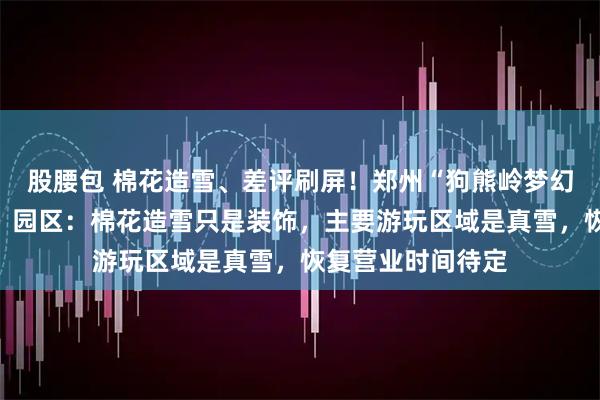 股腰包 棉花造雪、差评刷屏！郑州“狗熊岭梦幻雪乡”停业整顿，园区：棉花造雪只是装饰，主要游玩区域是真雪，恢复营业时间待定